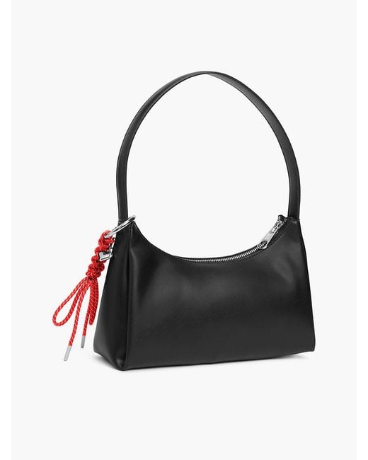Tommy Hilfiger Black Logo Charm Shoulder Bag