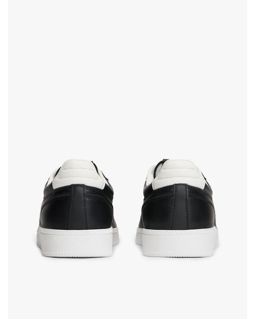 Tommy Hilfiger White The Greenwich Topstitch Leather Trainers for men