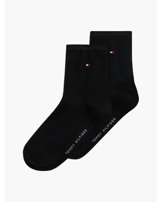 Tommy Hilfiger Black 2-Pack Shiny Short Socks