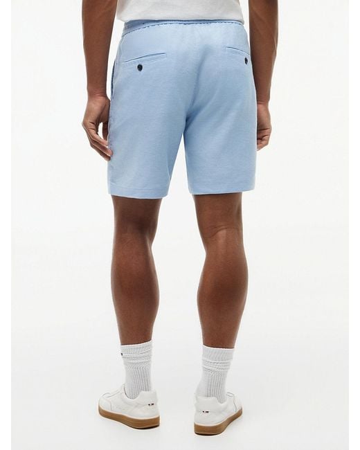 Tommy Hilfiger White Dover Linen Blend Regular Fit Chino Shorts for men