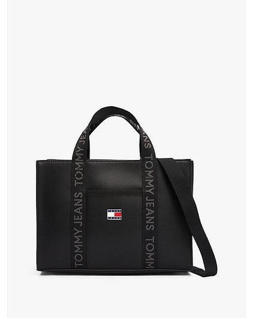 Tommy Hilfiger Black Essential Tote-Bag Mit Logomuster