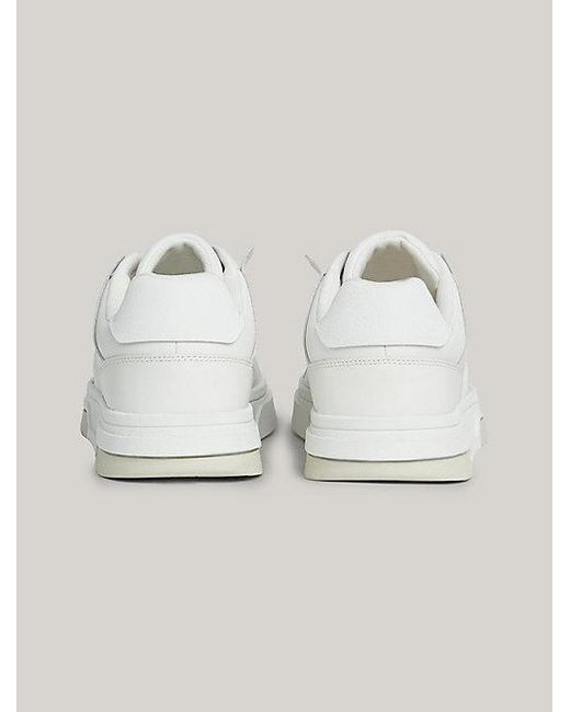 Tommy Hilfiger The Brooklyn Color Block-Sneaker aus Leder in White für Herren