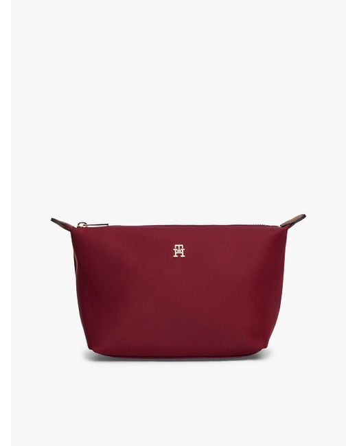 Tommy Hilfiger Purple Th Monogram Plaque Washbag