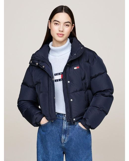 Tommy Hilfiger Blue Back Graphic Alaska Down Puffer Jacket