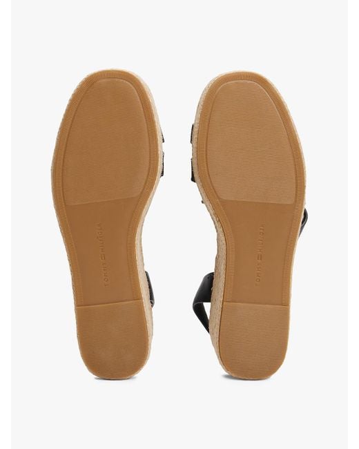 Espadrilles Compensées En Cuir Tommy Hilfiger en coloris Blue
