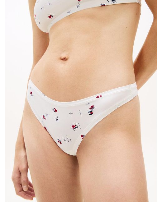 Tommy Hilfiger Natural Print Jersey Thong