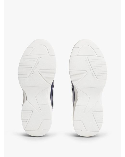 Tommy Hilfiger Pink Th Monogram Mixed Texture Leather Trainers