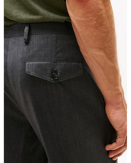 Tommy Hilfiger Pantalon Van Wolmix Twill Met Persvouwen in het Gray voor heren