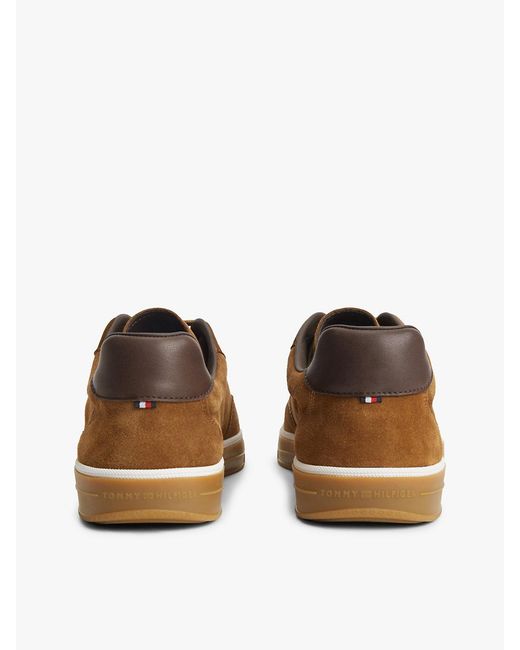Tommy Hilfiger Brown Luxe Suede Trainers for men