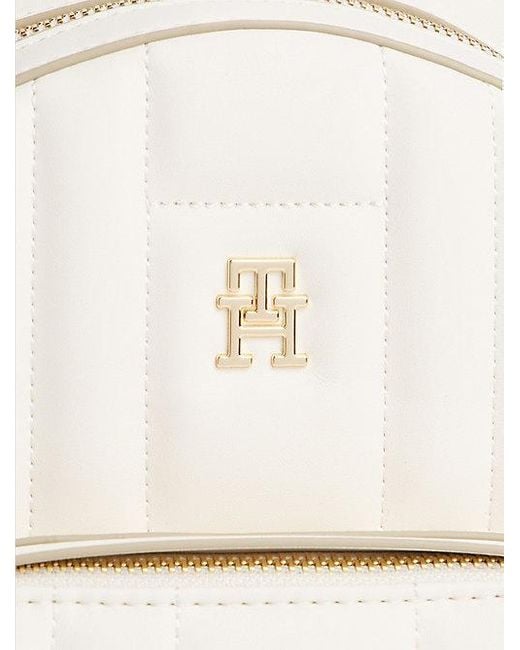 Tommy Hilfiger White Rucksack Mit Gesteppter Flag Und Th-Monogramm