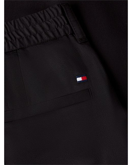 Tommy Hilfiger Black Dover Elasticated Regular Twill Chinos for men