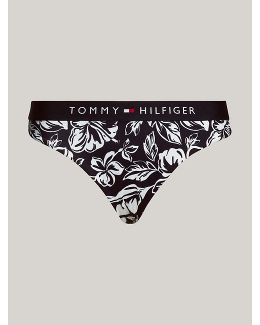 Tommy Hilfiger Black Original Floral Print Bikini Bottoms