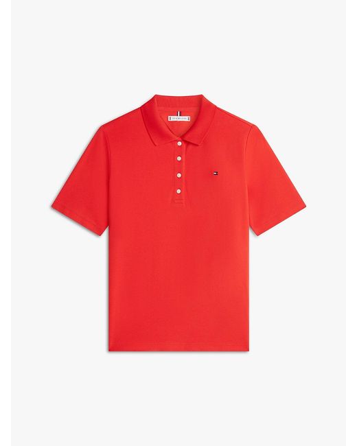 Tommy Hilfiger White 1985 Regular Fit Pique Polo Shirt