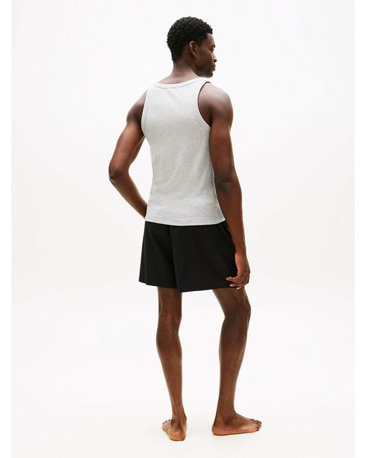 Tommy Hilfiger White Th Original Tank And Shorts Pyjama Set for men