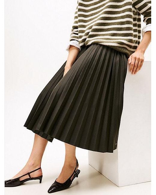 Tommy Hilfiger Geplooide Midi-Rok in het White