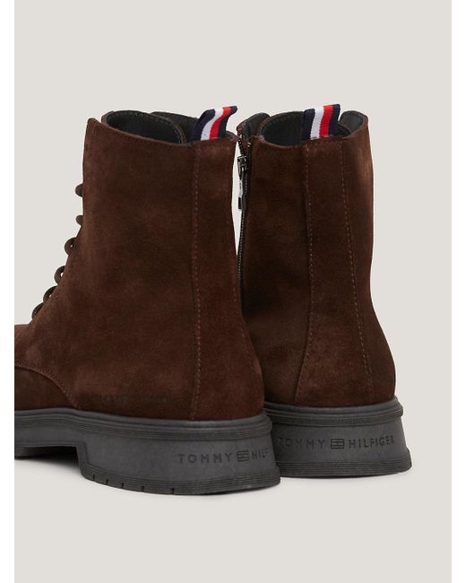 Tommy Hilfiger Brown Suede Lace-up Ankle Boots for men
