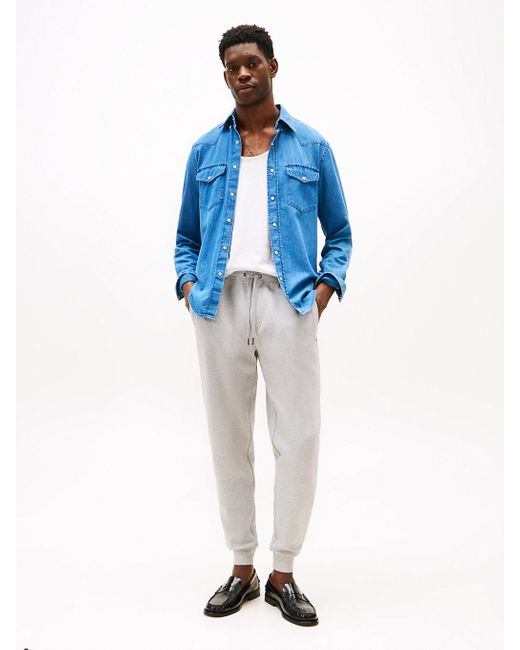 Jogging À Cordon De Serrage Et Drapeau Brodé Tommy Hilfiger pour homme en coloris Blue
