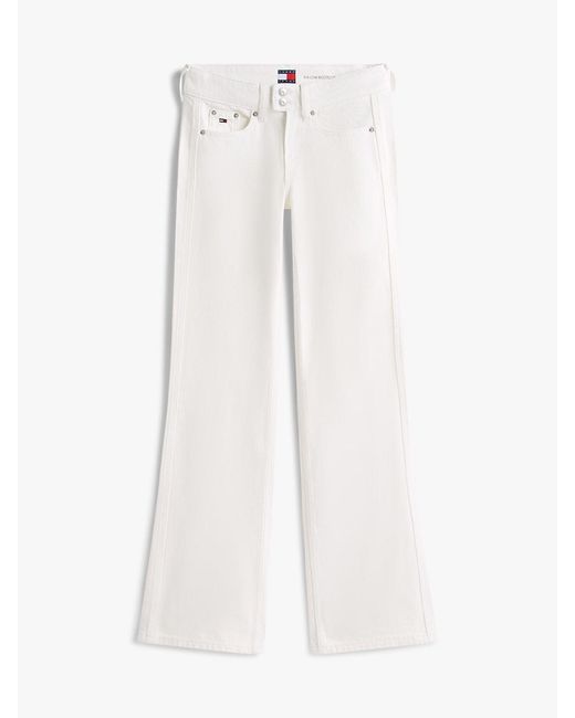 Tommy Hilfiger White Low Rise Bootcut Jeans