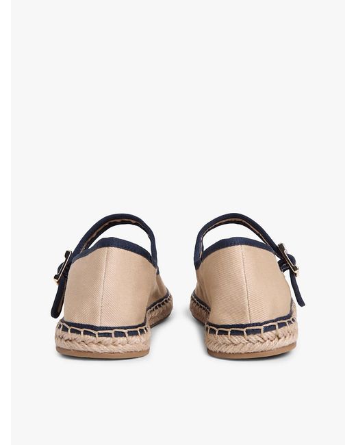 Tommy Hilfiger White Canvas Mary Jane Espadrilles
