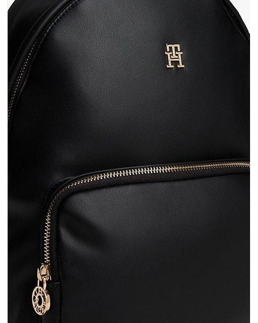 Tommy Hilfiger Black Kuppelförmiger Rucksack Mit Th-Monogramm