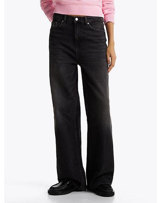 Vaqueros Claire De Talle Alto Con Pernera Ancha Tommy Hilfiger de color Red