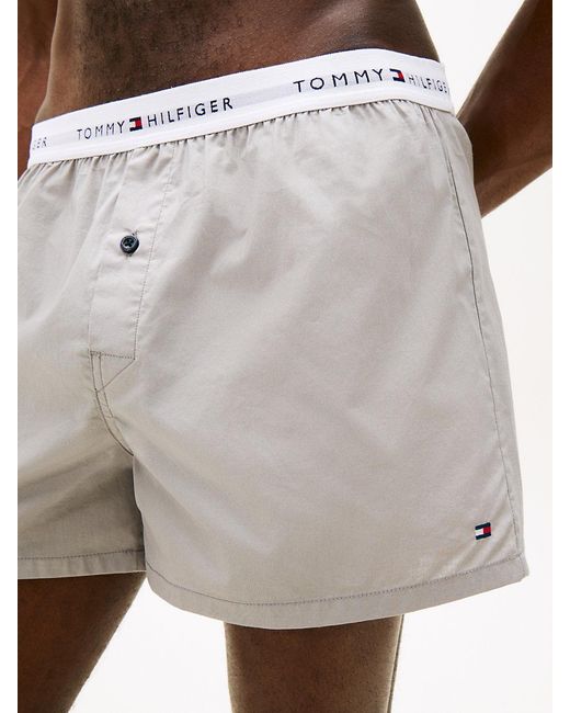Tommy Hilfiger Black 2-Pack Signature Logo Woven Boxer Shorts for men
