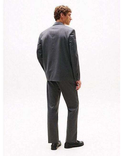 Americana De Sarga Con Botonadura Sencilla Tommy Hilfiger de hombre de color Gray