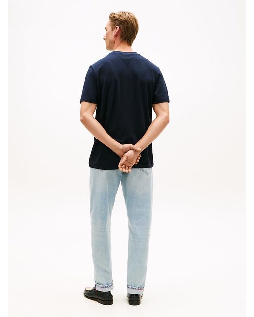 Tommy Hilfiger Blue Global Stripe Pocket Pique Jersey T-Shirt for men