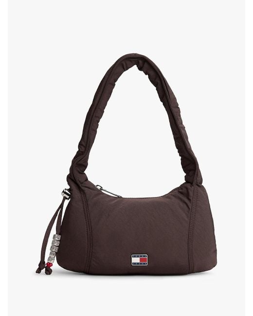 Tommy Hilfiger Brown Casual Crinkle Texture Shoulder Bag
