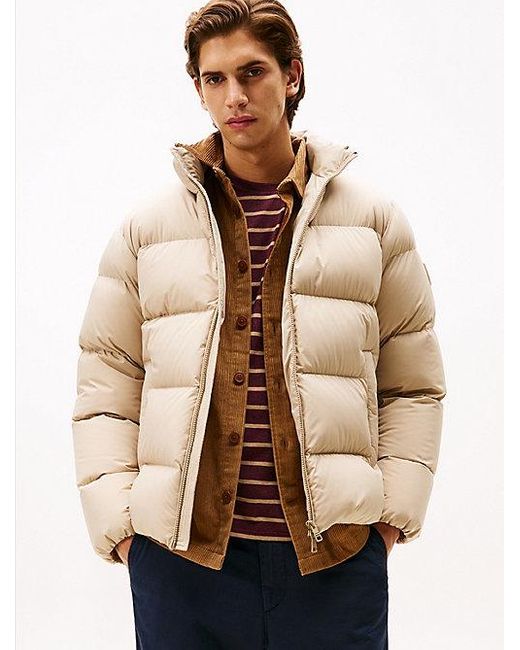 Tommy Hilfiger Waterafstotend Pufferjack Met Dons in het Natural voor heren