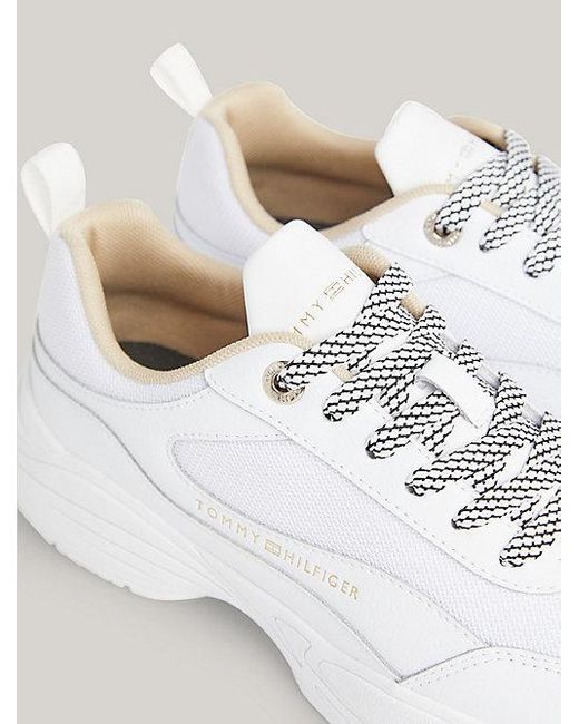 Zapatillas de estilo running con suela gruesa Tommy Hilfiger de color White