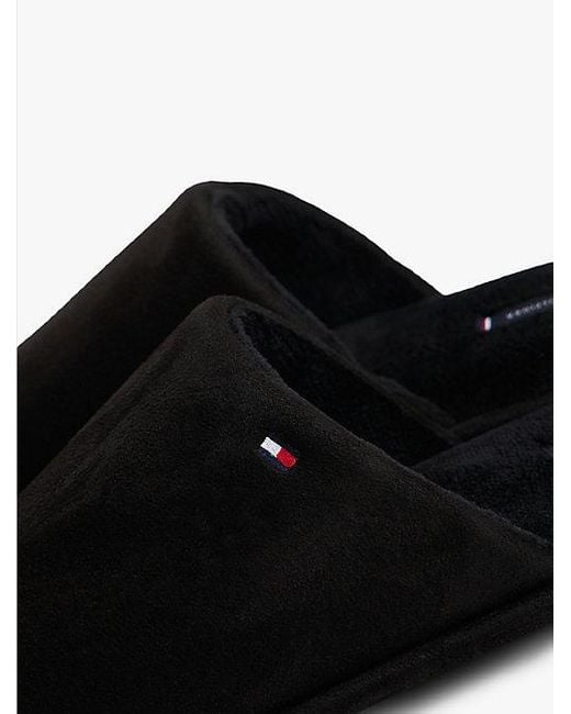Zapatillas Con Logo Bordado Tommy Hilfiger de hombre de color Black