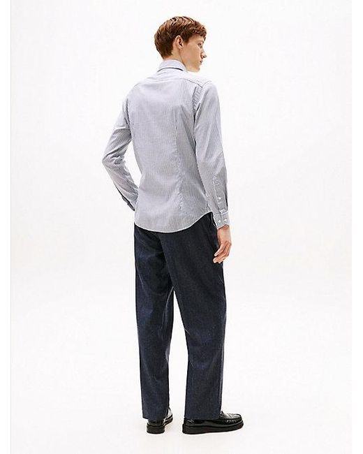Tommy Hilfiger Smart Casual Slim Fit Oxford-Overhemd in het Gray voor heren