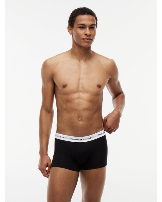 Tommy Hilfiger White 3-Pack Signature Repeat Logo Waistband Trunks for men