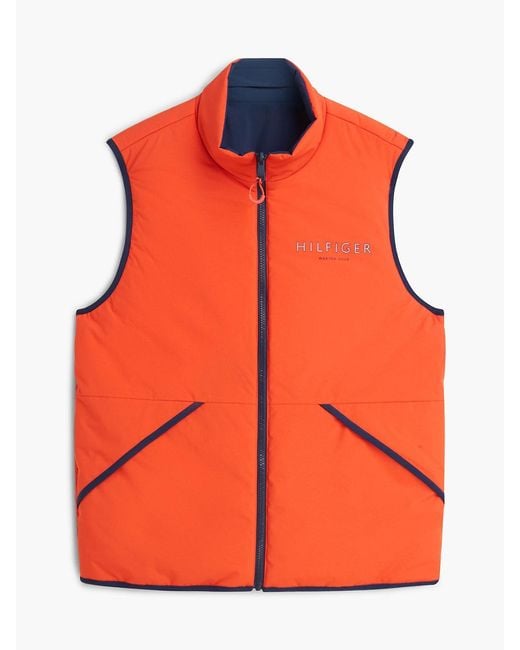 Tommy Hilfiger Blue Reversible Zip-Thru Regatta Gilet for men