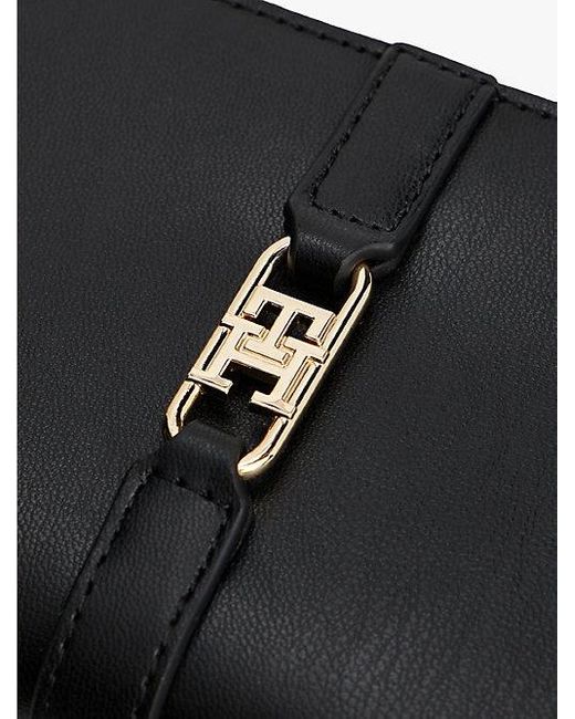 Cartera Plegable Con Monograma Th Tommy Hilfiger de color Black
