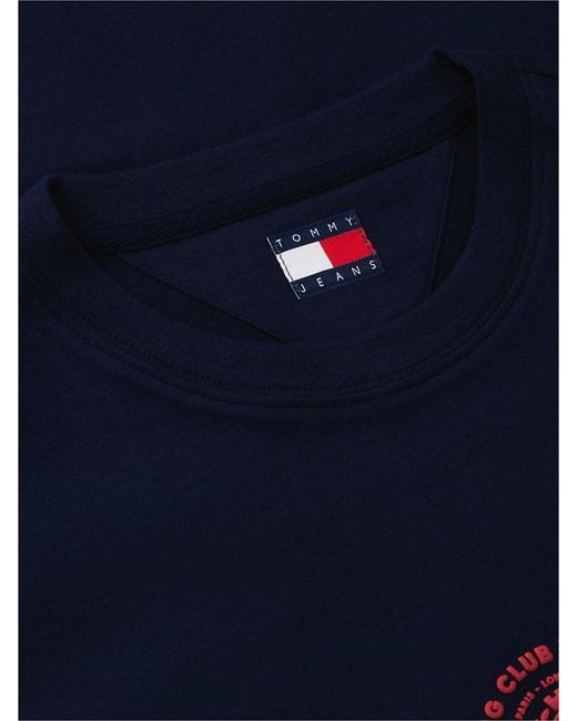 Tommy Hilfiger Blue Back Logo Relaxed Jersey T-Shirt for men