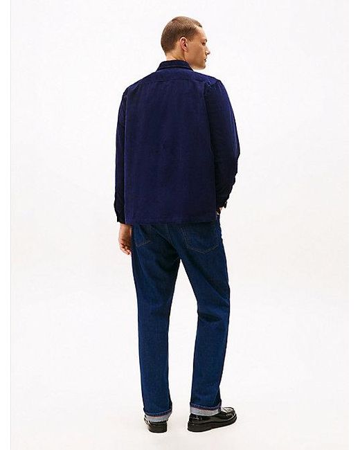 Tommy Hilfiger Relaxed Fit Overshirt Van Corduroy in het Blue voor heren