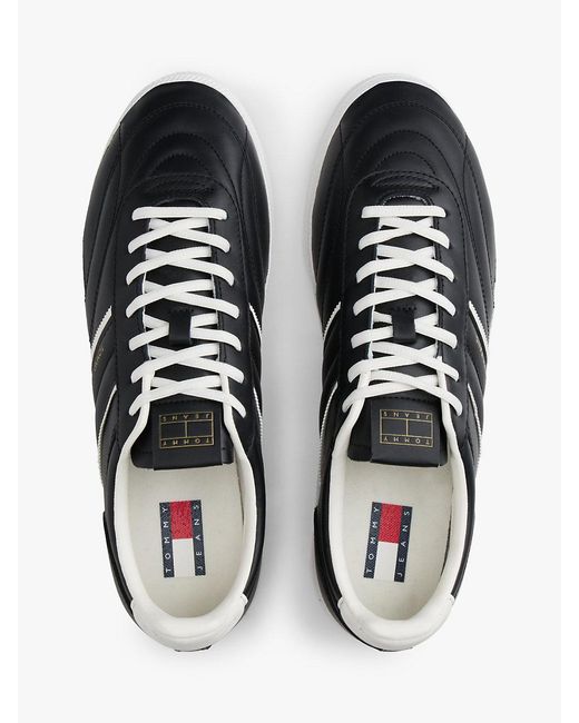 Tommy Hilfiger White The Greenwich Topstitch Leather Trainers for men