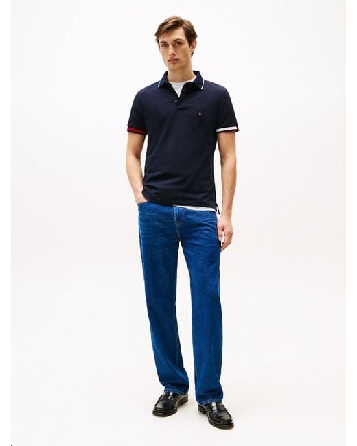 Tommy Hilfiger Blue Slim Fit Polo T Shirt for men