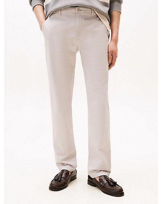 Tommy Hilfiger Denton Straight Chino Van Twill in het White voor heren