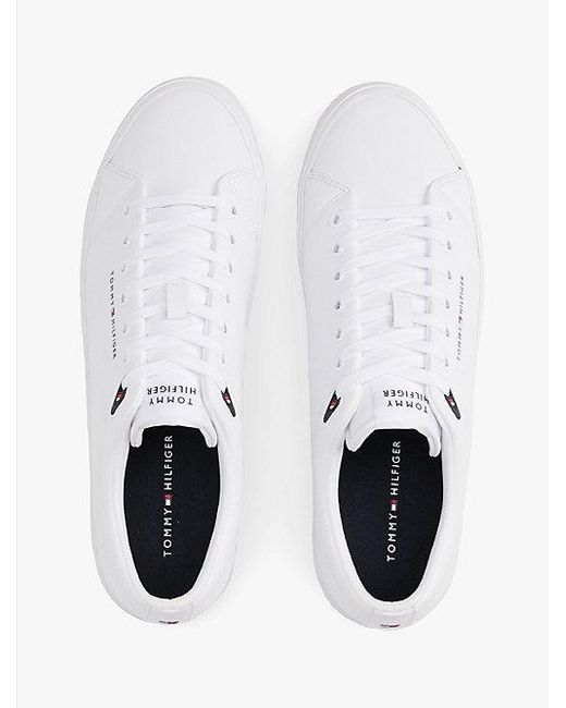 Tommy Hilfiger Th Hi Vulc Core Low Lth Ii Ess Fm0fm05511 Top in het White voor heren
