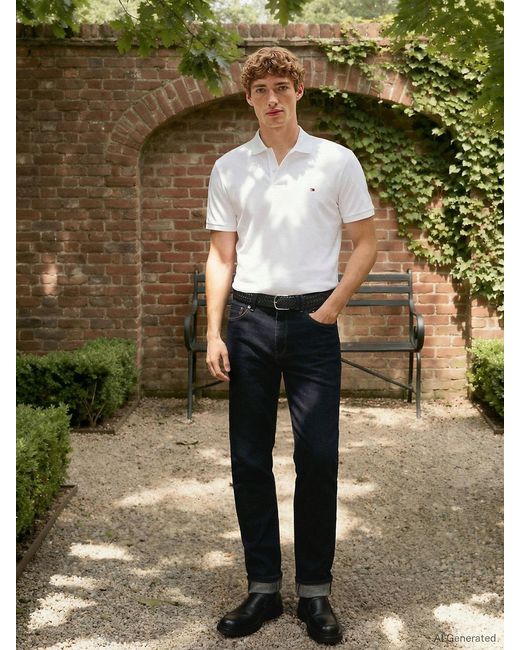 Tommy Hilfiger White Regular Fit Polo Shirt for men