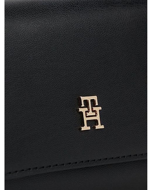 Tommy Hilfiger Black Trifold-Geldbörse Mit Th-Monogramm