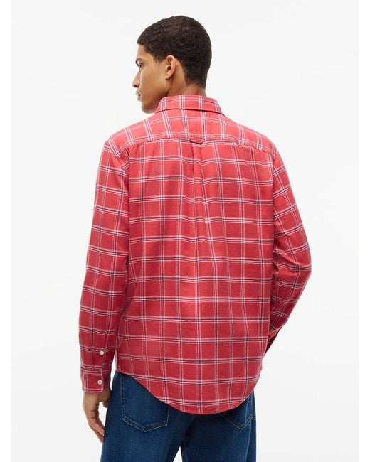 Tommy Hilfiger Regular Fit Textured Twill Check Shirt for men