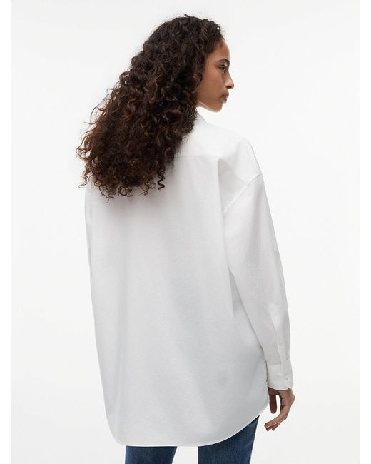 Tommy Hilfiger White Oversized Fit Poplin Shirt