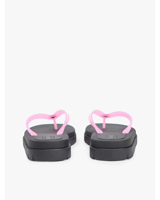 Tommy Hilfiger White Jelly Cleat Wedge Flip-Flops