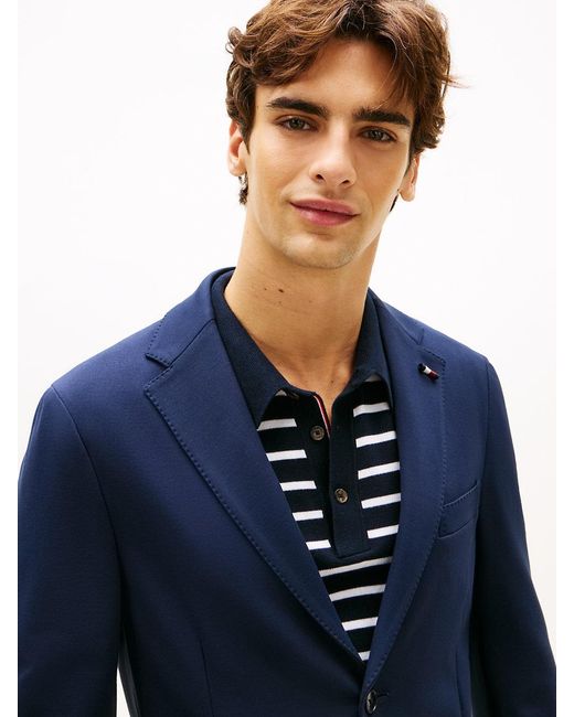 Tommy Hilfiger Blue Jersey Regular Fit Blazer for men