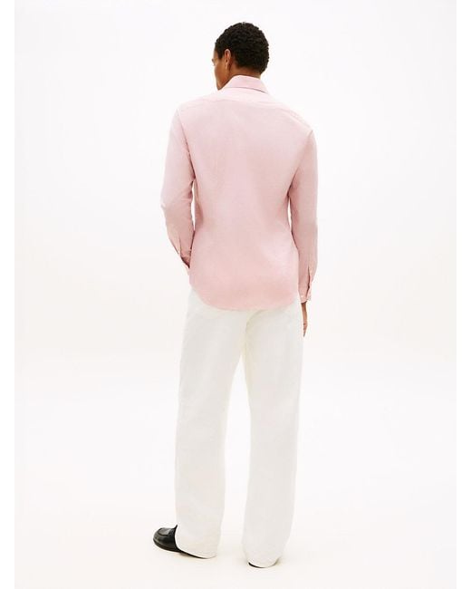 Tommy Hilfiger Pink New York Label Th Flex Slim Fit Shirt for men