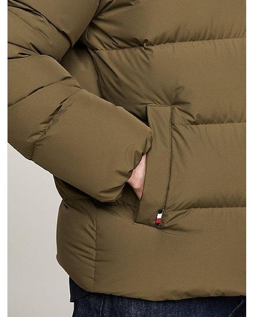 Tommy Hilfiger Daunengefüllte Puffer-Jacke Mit Kapuze in Brown für Herren